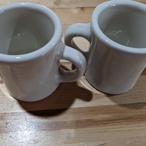 Coffee Mugs Ironstone Restaurant Style, Victor, Vintage, Set Of 2